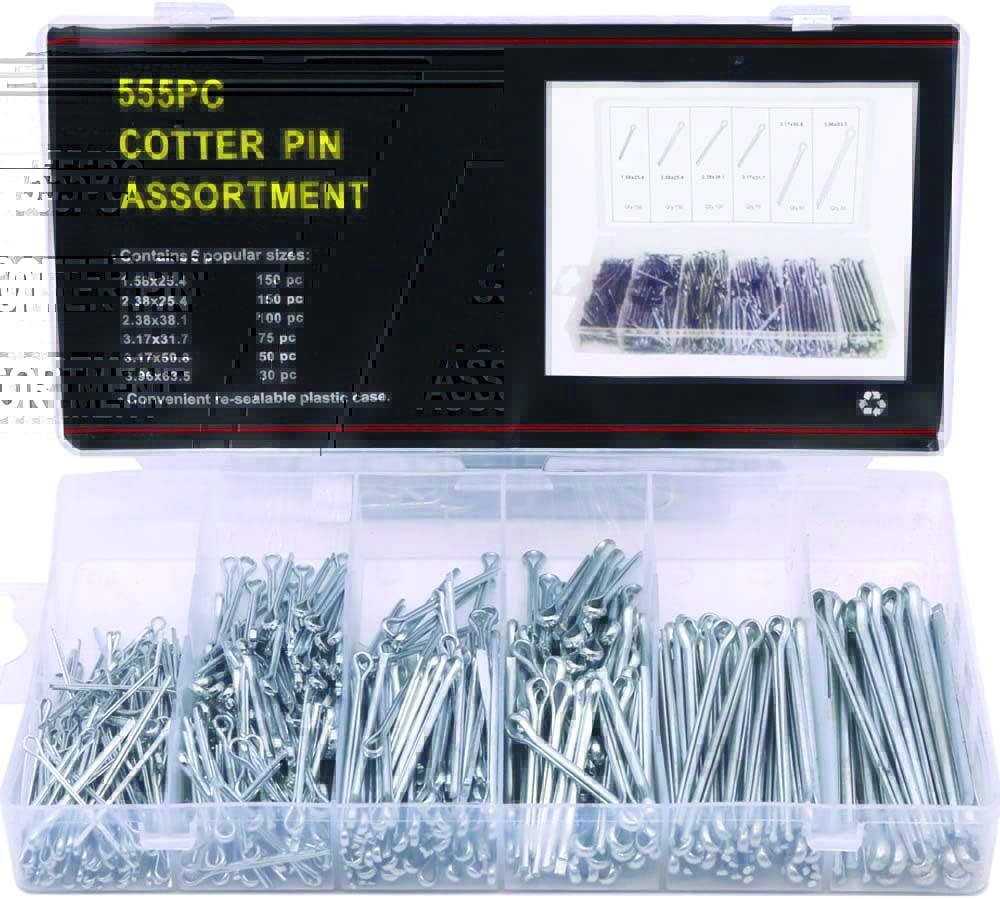 555 Pcs Cotter Pin Assortment Kit