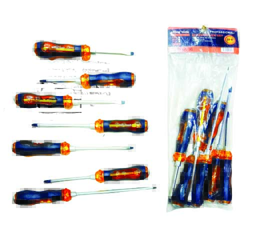 7 Pcs Hammering Screwdriver Phillips and Flat
